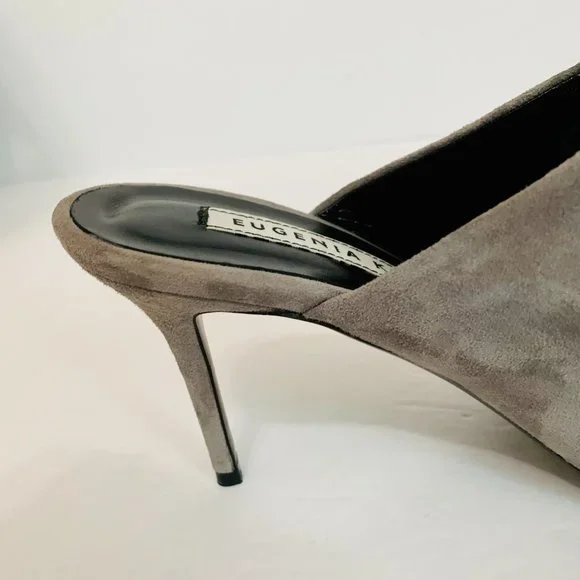 EUGENIA KIM POM POM SUEDE UPPER MULES MADE IN ITALY - Picture 8 of 10